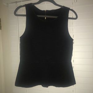 J crew black peplum top